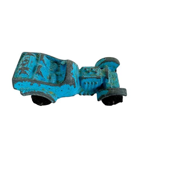 Vintage Tootsie Toy Blue 1960 2 Seater Hot Rod Dragster Metal Car Diecast - Picture 2 of 4